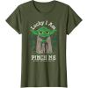 imageNEW Star Wars St Patricks Day Lucky Yoda Pinch Me Not Funny TShirtOlive Green