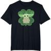 imageStar Wars Grogu Good Luck Charm Clover St Patricks Day TShirtBlack
