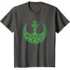 imageStar Wars Rebel Alliance Green Shamrocks St Patricks Day TShirtAsphalt Grey