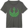 imageStar Wars Rebel Alliance Green Shamrocks St Patricks Day TShirtAsphalt Grey