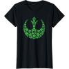 imageStar Wars Rebel Alliance Green Shamrocks St Patricks Day TShirtBlack