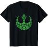 imageStar Wars Rebel Alliance Green Shamrocks St Patricks Day TShirtBlack
