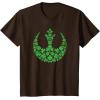 imageStar Wars Rebel Alliance Green Shamrocks St Patricks Day TShirtBrown