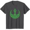imageStar Wars Rebel Alliance Green Shamrocks St Patricks Day TShirtDark Heather Grey