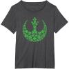 imageStar Wars Rebel Alliance Green Shamrocks St Patricks Day TShirtDark Heather Grey