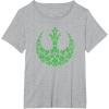 imageStar Wars Rebel Alliance Green Shamrocks St Patricks Day TShirtHeather Grey