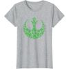 imageStar Wars Rebel Alliance Green Shamrocks St Patricks Day TShirtHeather Grey