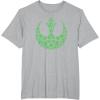 imageStar Wars Rebel Alliance Green Shamrocks St Patricks Day TShirtHeather Grey