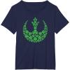 imageStar Wars Rebel Alliance Green Shamrocks St Patricks Day TShirtNavy Blue