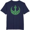 imageStar Wars Rebel Alliance Green Shamrocks St Patricks Day TShirtNavy Blue