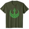 imageStar Wars Rebel Alliance Green Shamrocks St Patricks Day TShirtOlive Green