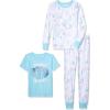 imageAmazon Essentials Disney  Marvel  Star Wars Babies Toddlers and Girls Pajama Set 4Piece Previously Spotted ZebraFrozen 2 Stronger Together