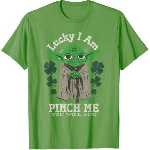 imageNEW Star Wars St Patricks Day Lucky Yoda Pinch Me Not Funny TShirtGrass Green