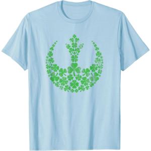imageStar Wars Rebel Alliance Green Shamrocks St Patricks Day TShirtBaby Blue