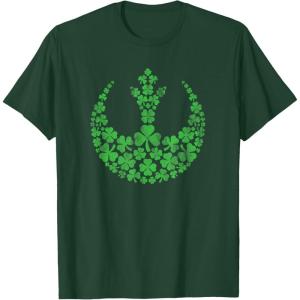 imageStar Wars Rebel Alliance Green Shamrocks St Patricks Day TShirtDark Green