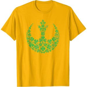 imageStar Wars Rebel Alliance Green Shamrocks St Patricks Day TShirtGolden Yellow