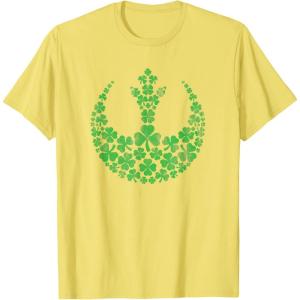 imageStar Wars Rebel Alliance Green Shamrocks St Patricks Day TShirtLemon Yellow