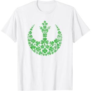 imageStar Wars Rebel Alliance Green Shamrocks St Patricks Day TShirtWhite