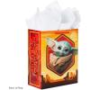 imageHallmark 13quot Large Star Wars Gift Bag with Tissue Paper Baby Yoda The Child The Mandalorian for Christmas Birthdays Baby Showers Halloween May the 4thLarge Gift Bag 1count