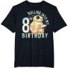 imageStar Wars BB8 ampamp DO Rolling Into My 8th Birthday TShirtBlack