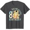 imageStar Wars BB8 ampamp DO Rolling Into My 8th Birthday TShirtDark Heather Grey