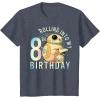 imageStar Wars BB8 ampamp DO Rolling Into My 8th Birthday TShirtHeather Blue