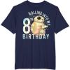 imageStar Wars BB8 ampamp DO Rolling Into My 8th Birthday TShirtNavy Blue
