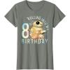 imageStar Wars BB8 ampamp DO Rolling Into My 8th Birthday TShirtOlive Heather