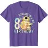 imageStar Wars BB8 ampamp DO Rolling Into My 8th Birthday TShirtPurple Heather