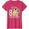 imageStar Wars BB8 ampamp DO Rolling Into My 8th Birthday TShirtRed Heather