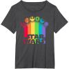 imageStar Wars Logo with Pride Icons TShirtDark Heather Grey