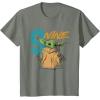 imageStar Wars The Mandalorian The Child Kids 9th Birthday TShirtOlive Heather