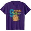 imageStar Wars The Mandalorian The Child Kids 9th Birthday TShirtPurple