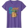 imageStar Wars The Mandalorian The Child Kids 9th Birthday TShirtPurple Heather