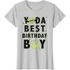 imageStar Wars Yoda Best Birthday Boy Rebel Logo TShirtSilver Grey