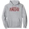 imageStar Wars Andor Worn Text Logo Pullover HoodieHeather Grey