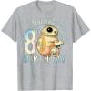 imageStar Wars BB8 ampamp DO Rolling Into My 8th Birthday TShirtHeather Grey