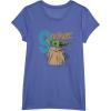 imageStar Wars The Mandalorian The Child Kids 9th Birthday TShirtBright Blue Heather