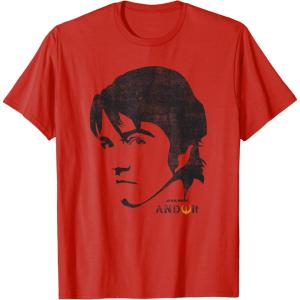 imageStar Wars Andor Cassian Big Face Outline TShirtRed