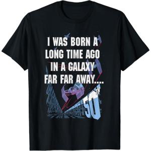 imageStar Wars I Was Born A Long Time Ago 50th Birthday Disney TShirtBlack