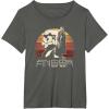 imageStar Wars Andor Cassian and Stormtrooper Sunset TShirtAsphalt Grey