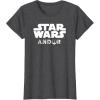 imageStar Wars Andor Centered Text Logo Symbol TShirtDark Heather Grey