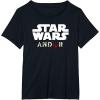 imageStar Wars Andor Centered Text Logo Symbol V3 TShirtBlack