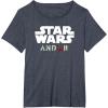 imageStar Wars Andor Centered Text Logo Symbol V3 TShirtHeather Blue