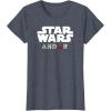 imageStar Wars Andor Centered Text Logo Symbol V3 TShirtHeather Blue