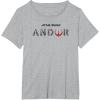 imageStar Wars Andor Distressed Text Logo TShirtHeather Grey