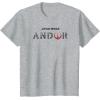 imageStar Wars Andor Distressed Text Logo TShirtHeather Grey