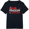 imageStar Wars Andor Rebel Glare Cassian Eyes Panel TShirtBlack