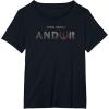 imageStar Wars Andor Ruins Text Logo TShirtBlack