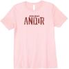 imageStar Wars Andor Worn Text Logo Premium TShirtPink